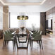 Toledo LED 25.5 inch Black and Brushed Brass Chandelier Ceiling Light