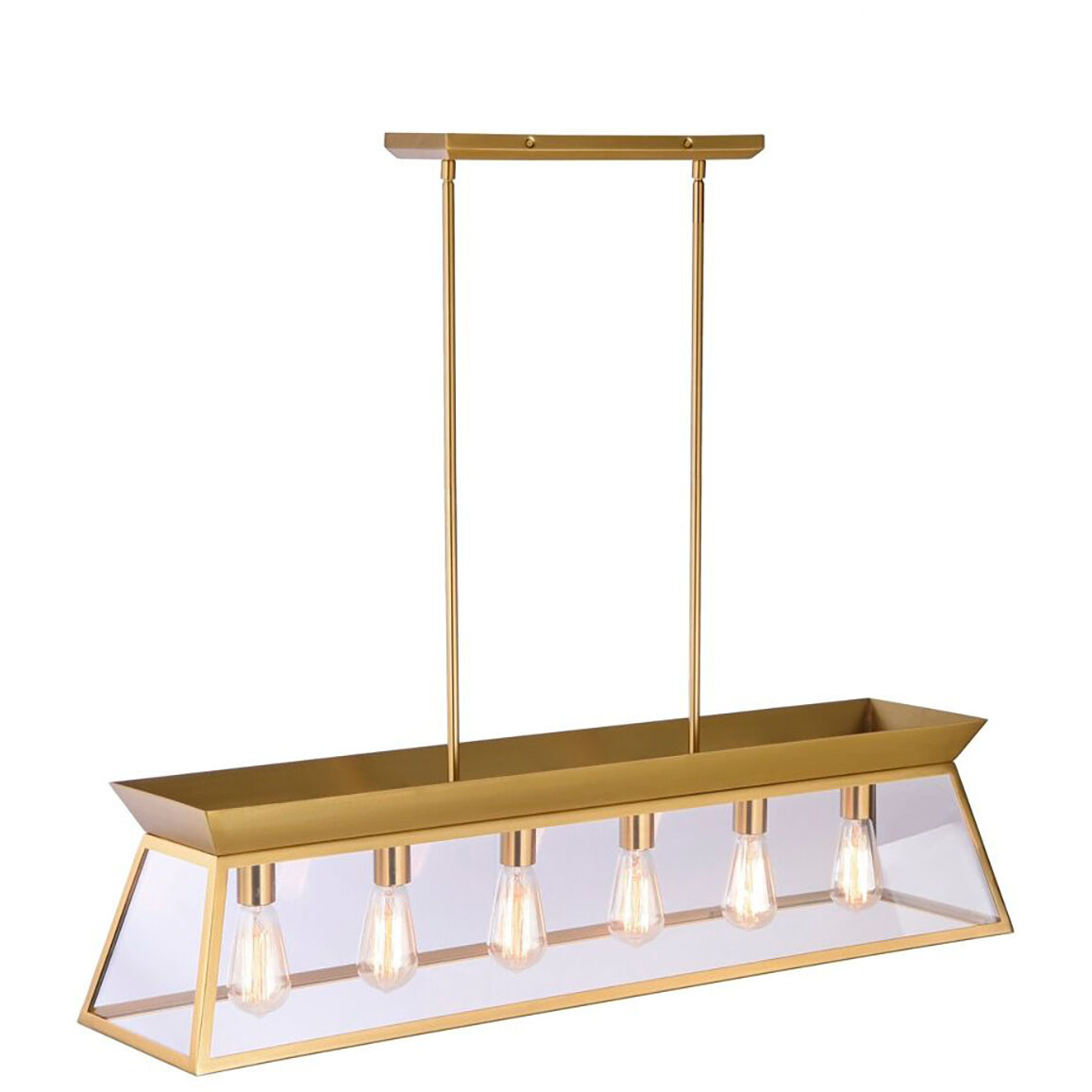 Lucian Island Light Ceiling Light in Brushed Brass