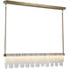 Roselle LED 39.4 inch Legacy Brass Linear Island Pendant Ceiling Light