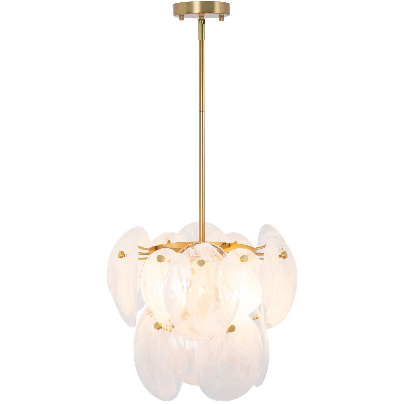 Lily 4 Light 16.25 inch Brushed Brass Chandelier Ceiling Light