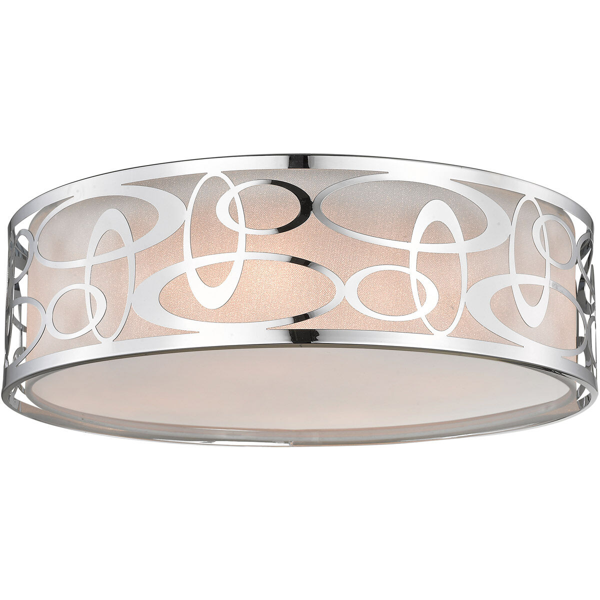 Opal 4 Light 20 inch Chrome Flush Mount Ceiling Light