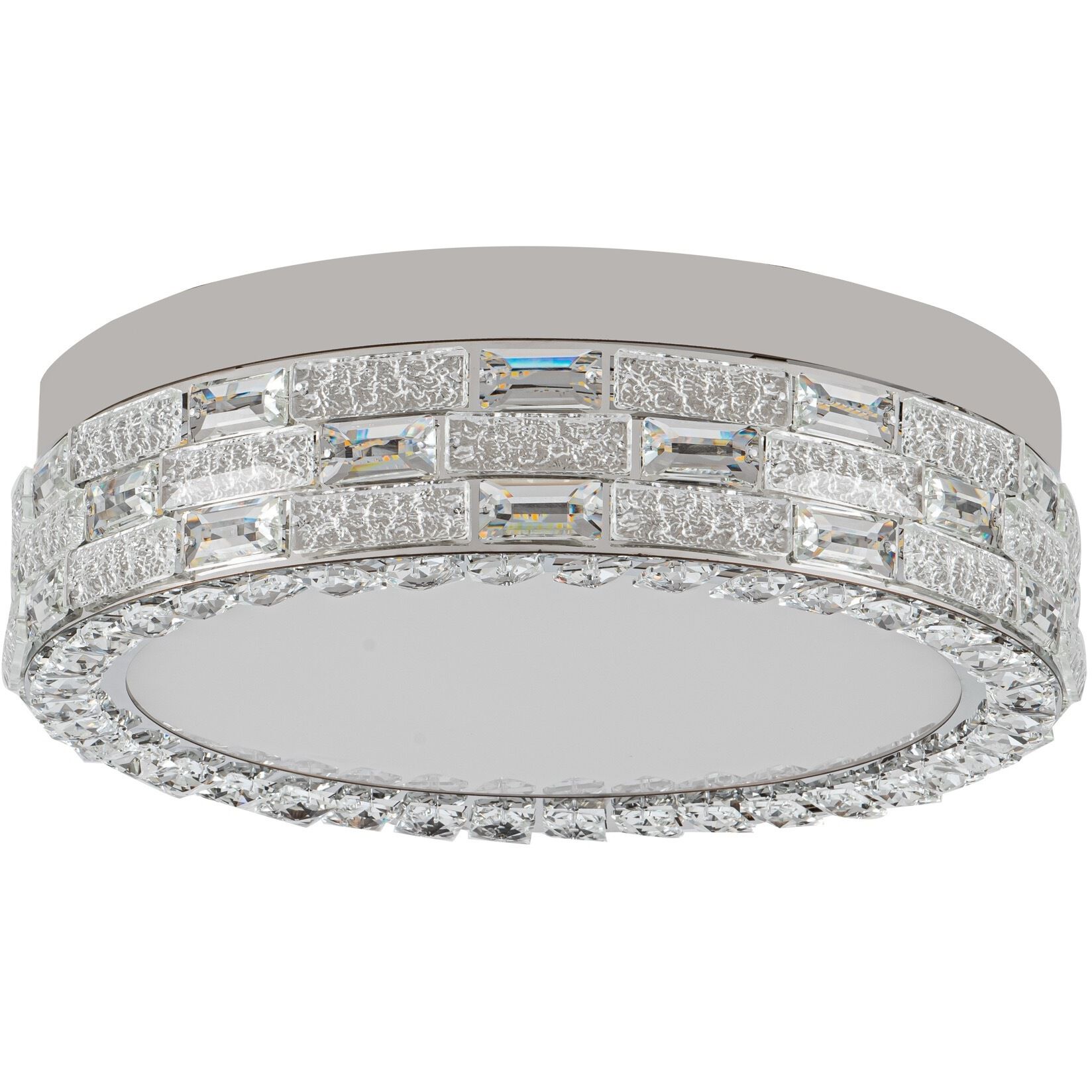 Elegance LED 15.75 inch Polished Nickel Flush Mount Ceiling Light