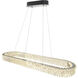 Alya LED 46.85 inch Polished Nickel Linear Island Pendant Ceiling Light