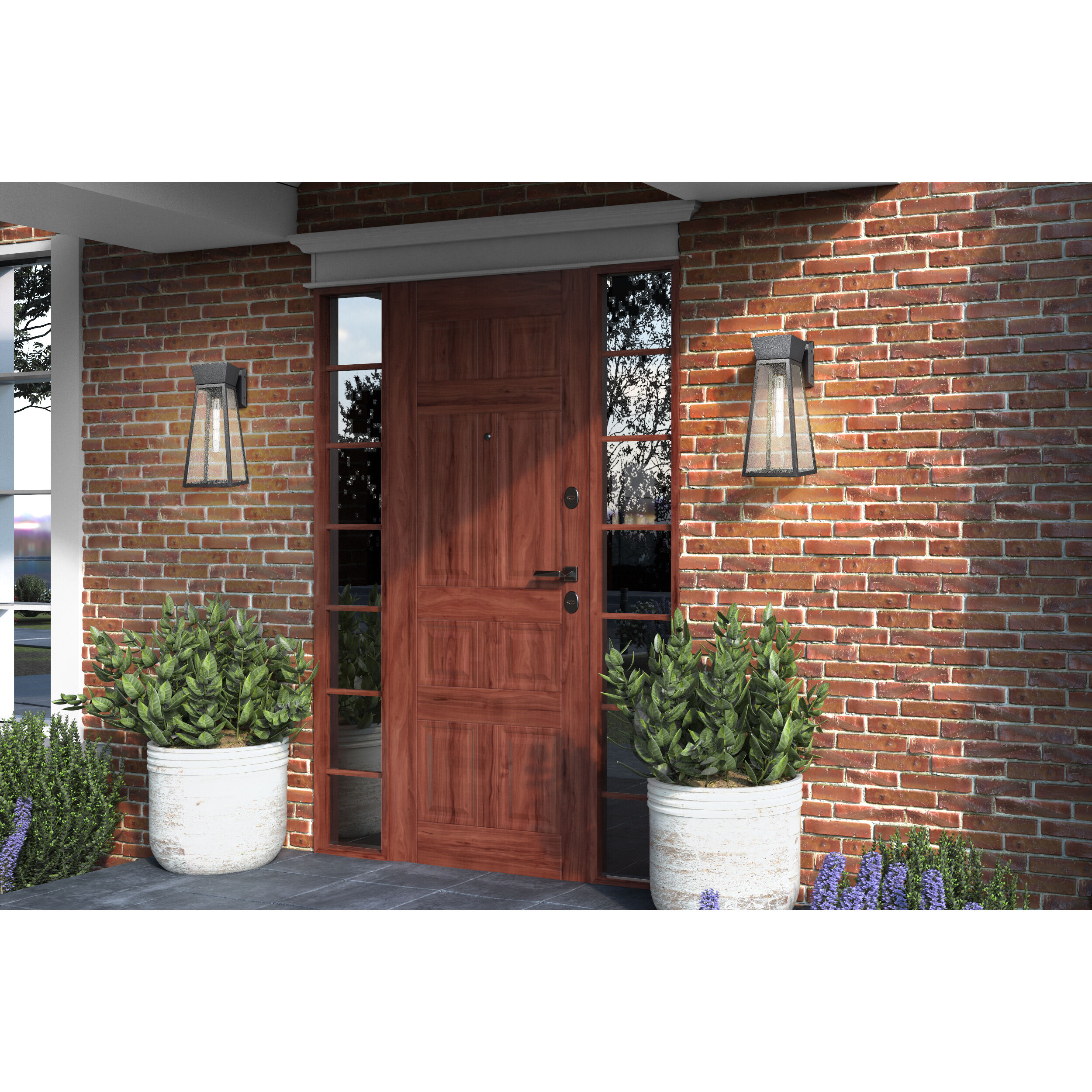 Lucian LED 17 inch Black Outdoor Wall Light