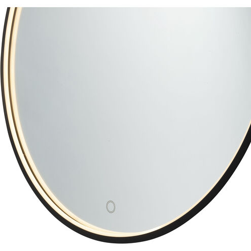 Reflections 23.75 X 23.75 inch Matte Black Wall Mirror