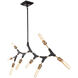 Filiali LED 45.5 inch Black and Harvest Brass Chandelier Ceiling Light