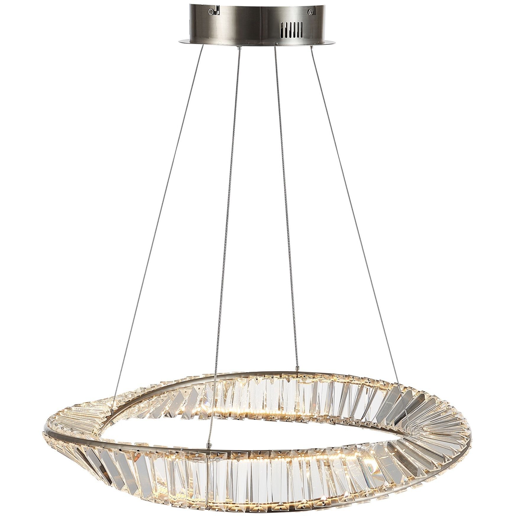 Stella 23.75 inch Satin Nickel Pendant Ceiling Light