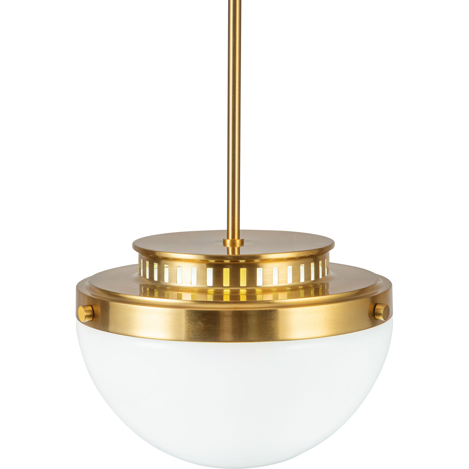 Dahlia 1 Light 12 inch Brushed Brass Pendant Ceiling Light
