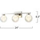 Colton LED 24 inch Polished Nickel Bathroom Vanity Wall Light