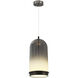 Nebulosa LED 7.1 inch Graphite Pendant Ceiling Light in Smoke and White