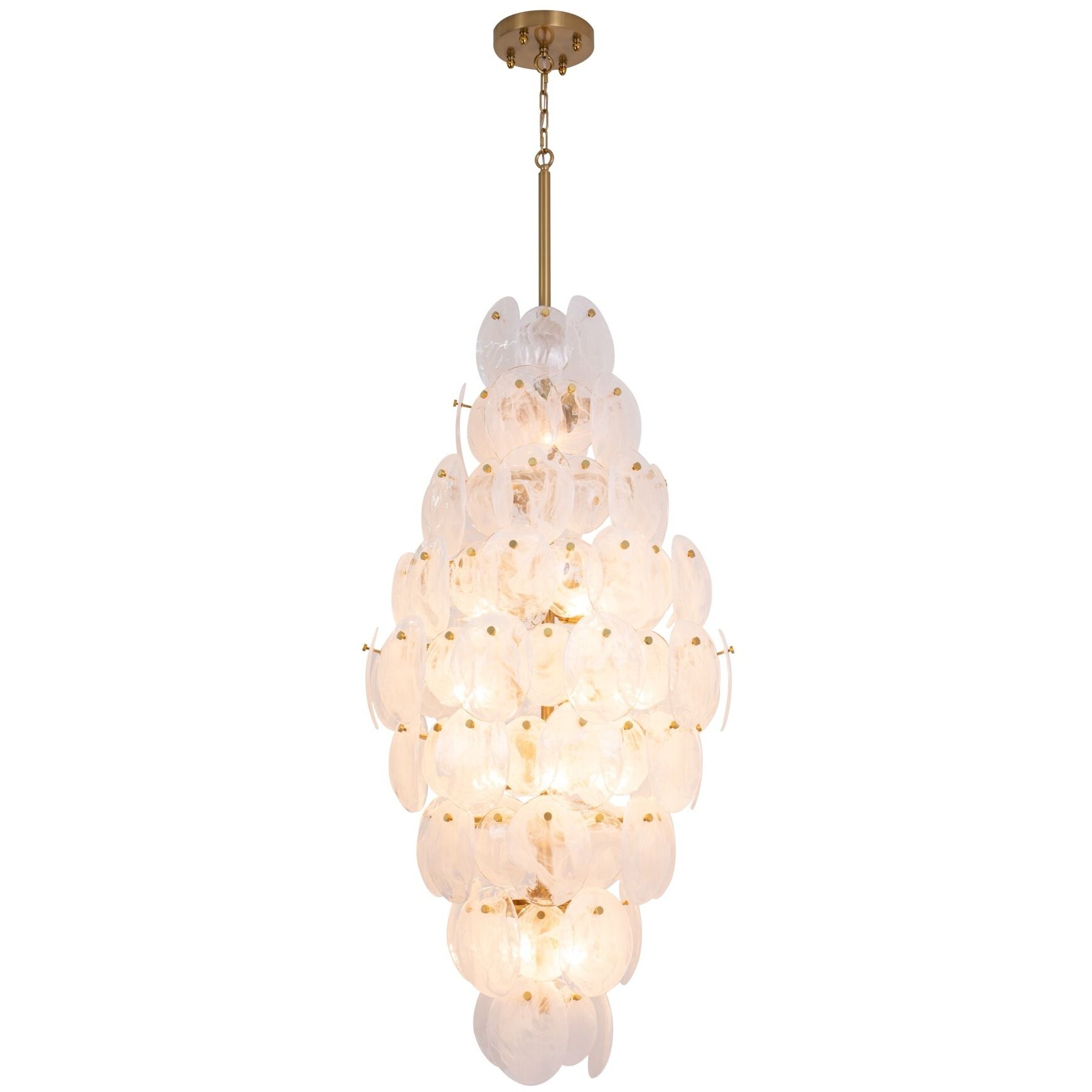 Lily 15 Light 28.03 inch Brushed Brass Chandelier Ceiling Light