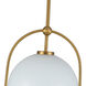 Dahlia 1 Light 11.5 inch Brushed Brass Pendant Ceiling Light