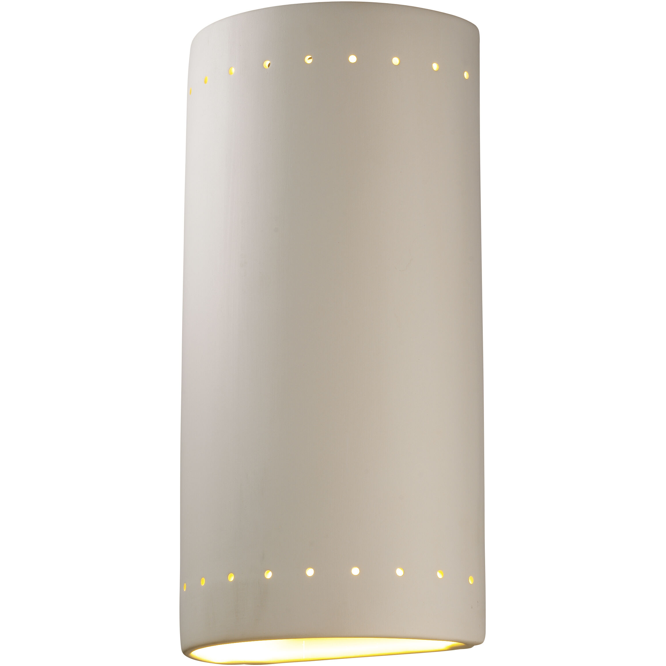 Ambiance Cylinder LED 21 inch Vanilla Gloss Outdoor Wall Sconce, Really Big