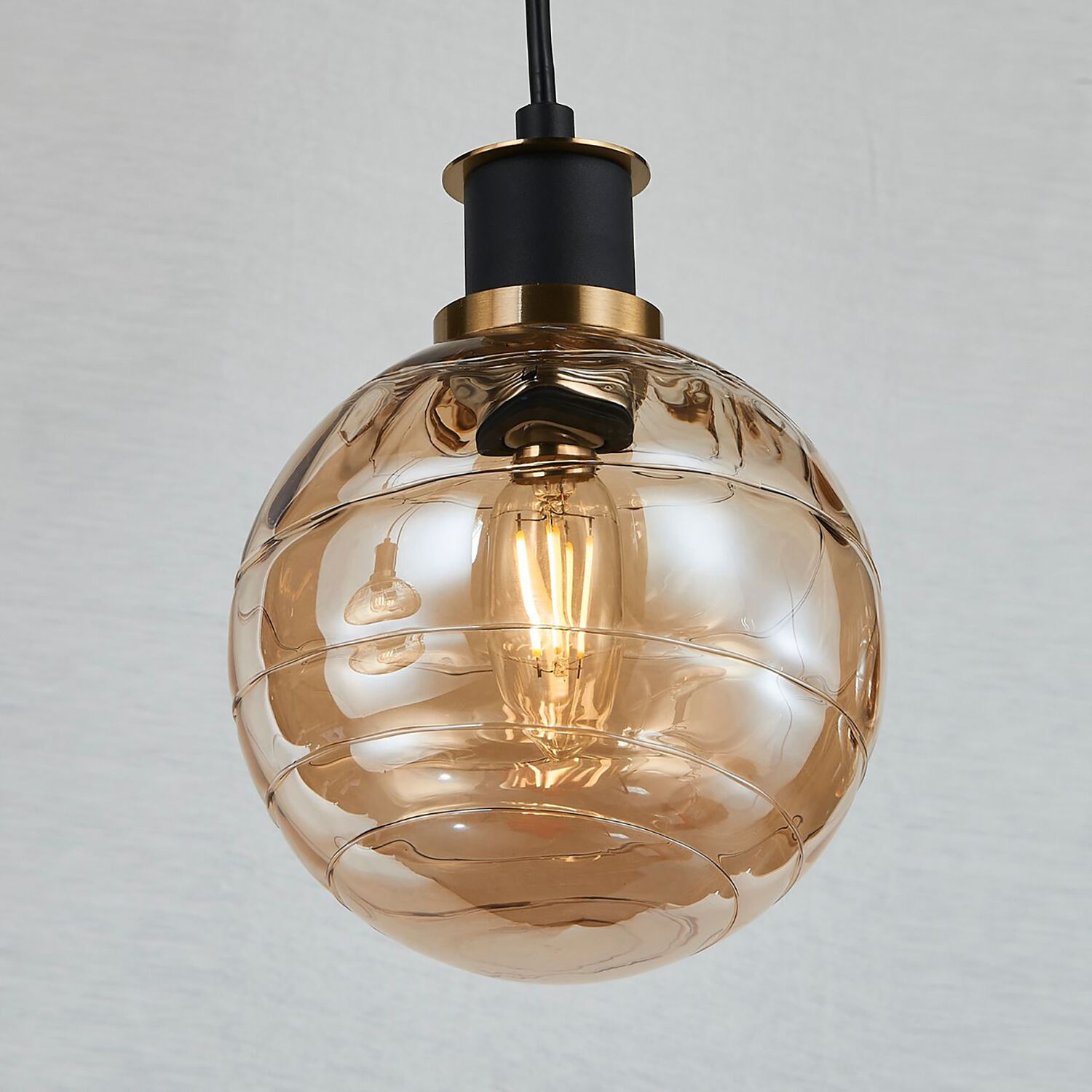 Gem Island Light Ceiling Light in Amber