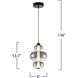 Astra LED 9 inch Black Pendant Ceiling Light