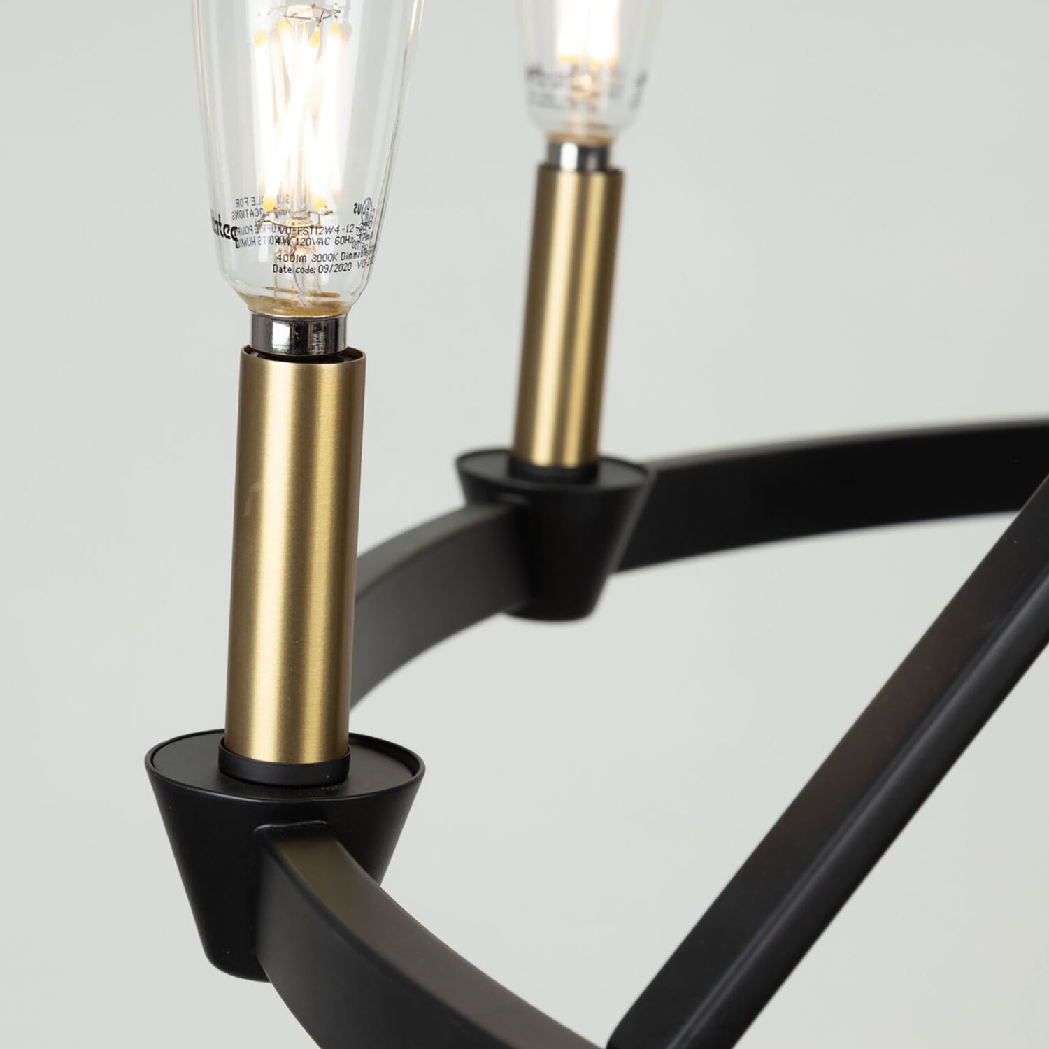 Notting Hill LED 36 inch Black and Brushed Brass Chandelier Ceiling Light