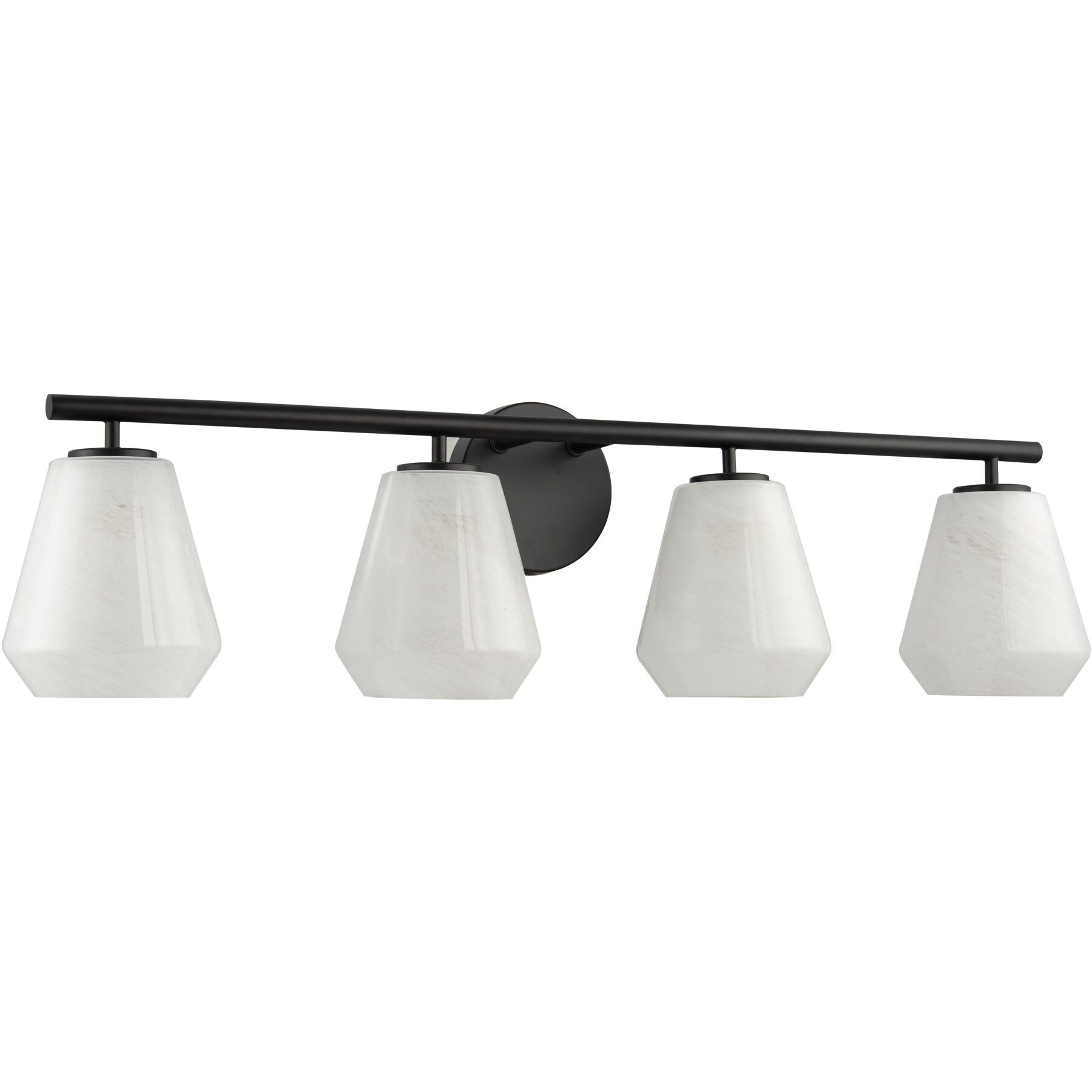 Brooke 4 Light 31.25 inch Black Bathroom Vanity Wall Light