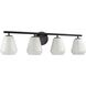 Brooke 4 Light 31.25 inch Black Bathroom Vanity Wall Light