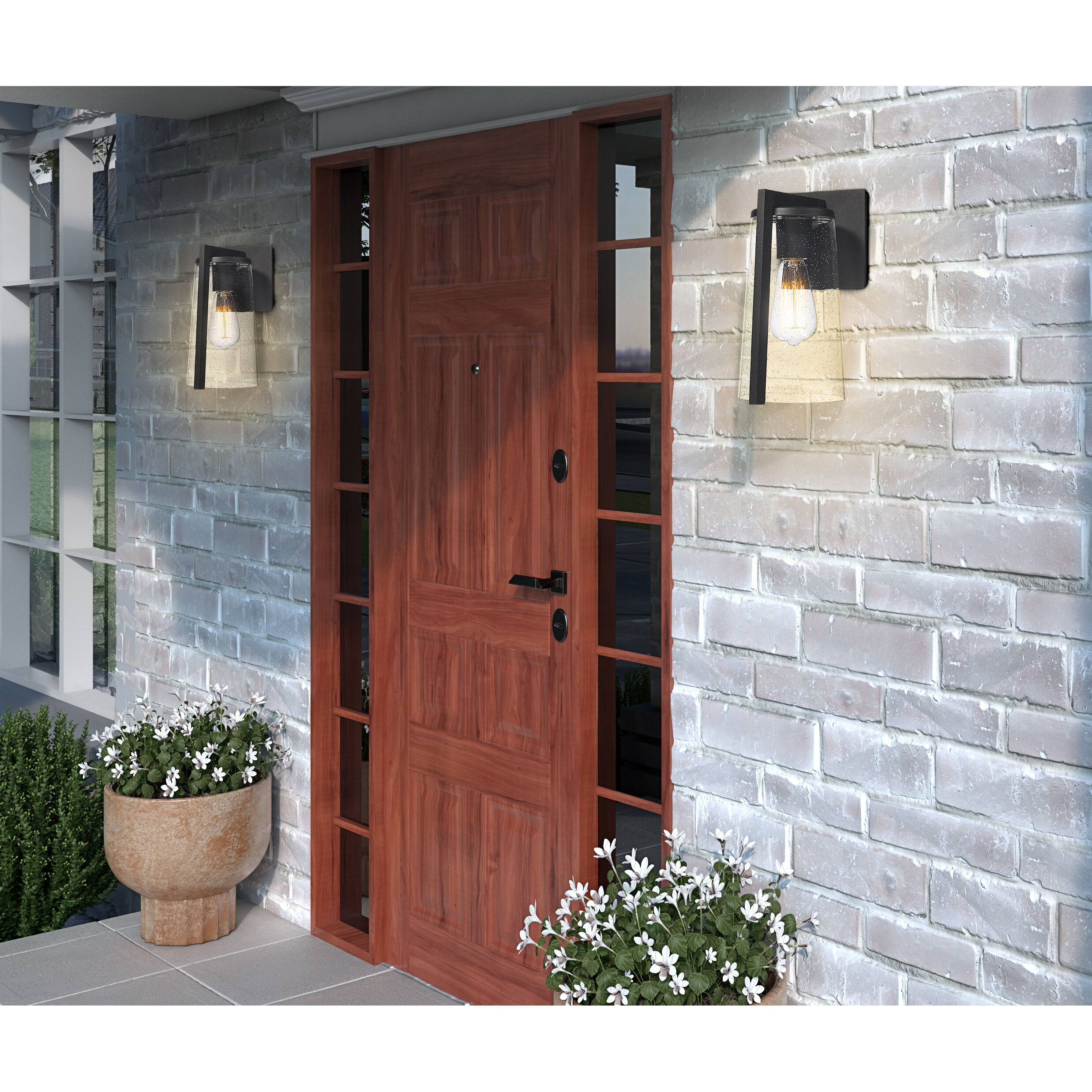 Portofino LED 11 inch Black Outdoor Wall Light