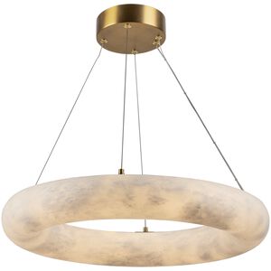 Camila LED 19 inch Brushed Brass Down Chandelier Ceiling Light