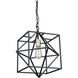 Roxton LED 15 inch Matte Black and Polished Nickel Pendant Ceiling Light