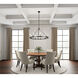 Notting Hill LED 36 inch Black and Brushed Brass Chandelier Ceiling Light