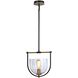 Cheshire 1 Light 8.25 inch Black and Brass Pendant Ceiling Light