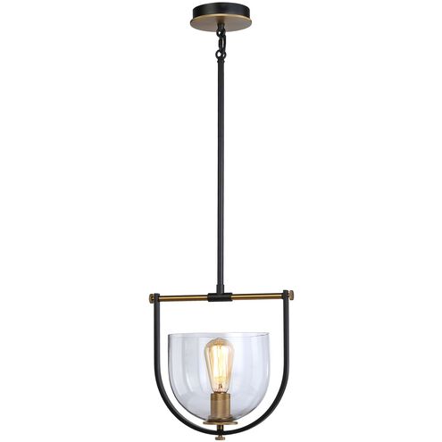 Cheshire 1 Light 8.25 inch Black and Brass Pendant Ceiling Light