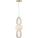 Cyra LED 6.5 inch Brass Down Pendant Ceiling Light