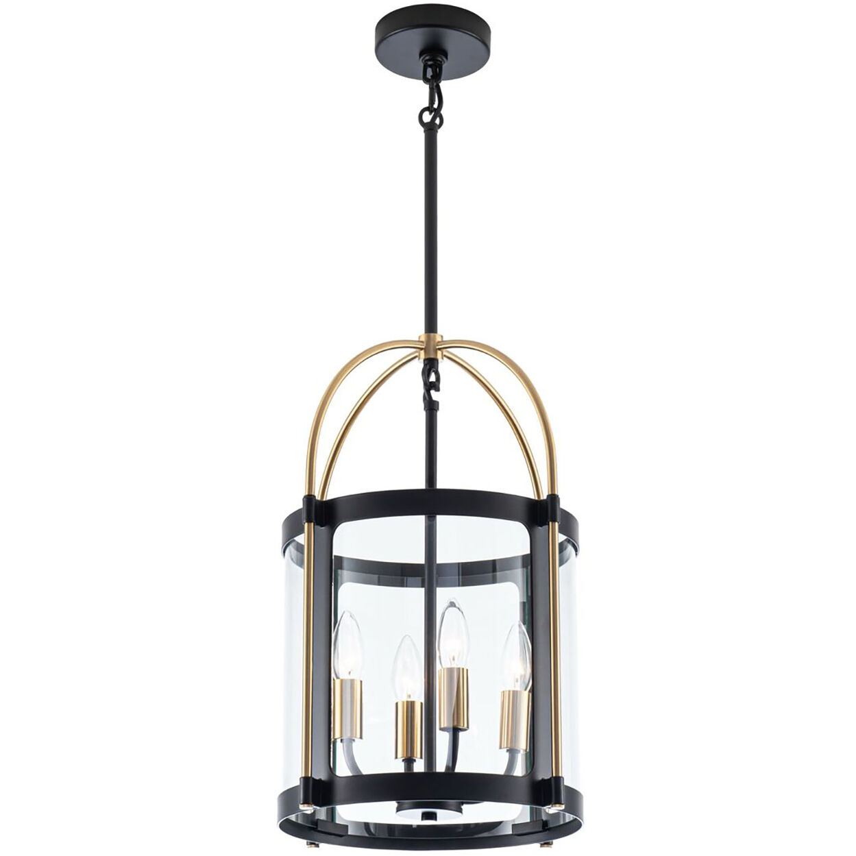 Bonita LED 13 inch Black and Brushed Brass Pendant Ceiling Light