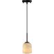 Crema 1 Light 4.72 inch Black and Brushed Brass Pendant Ceiling Light