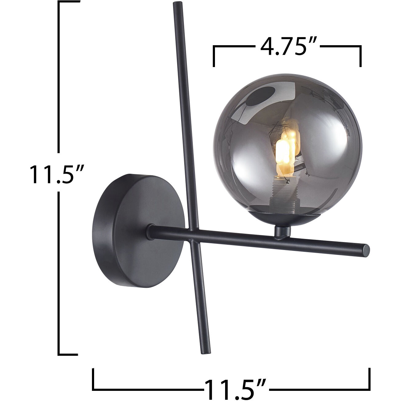 Modena Wall Sconce Wall Light in Black