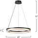 Ari LED 24 inch Black Pendant Ceiling Light