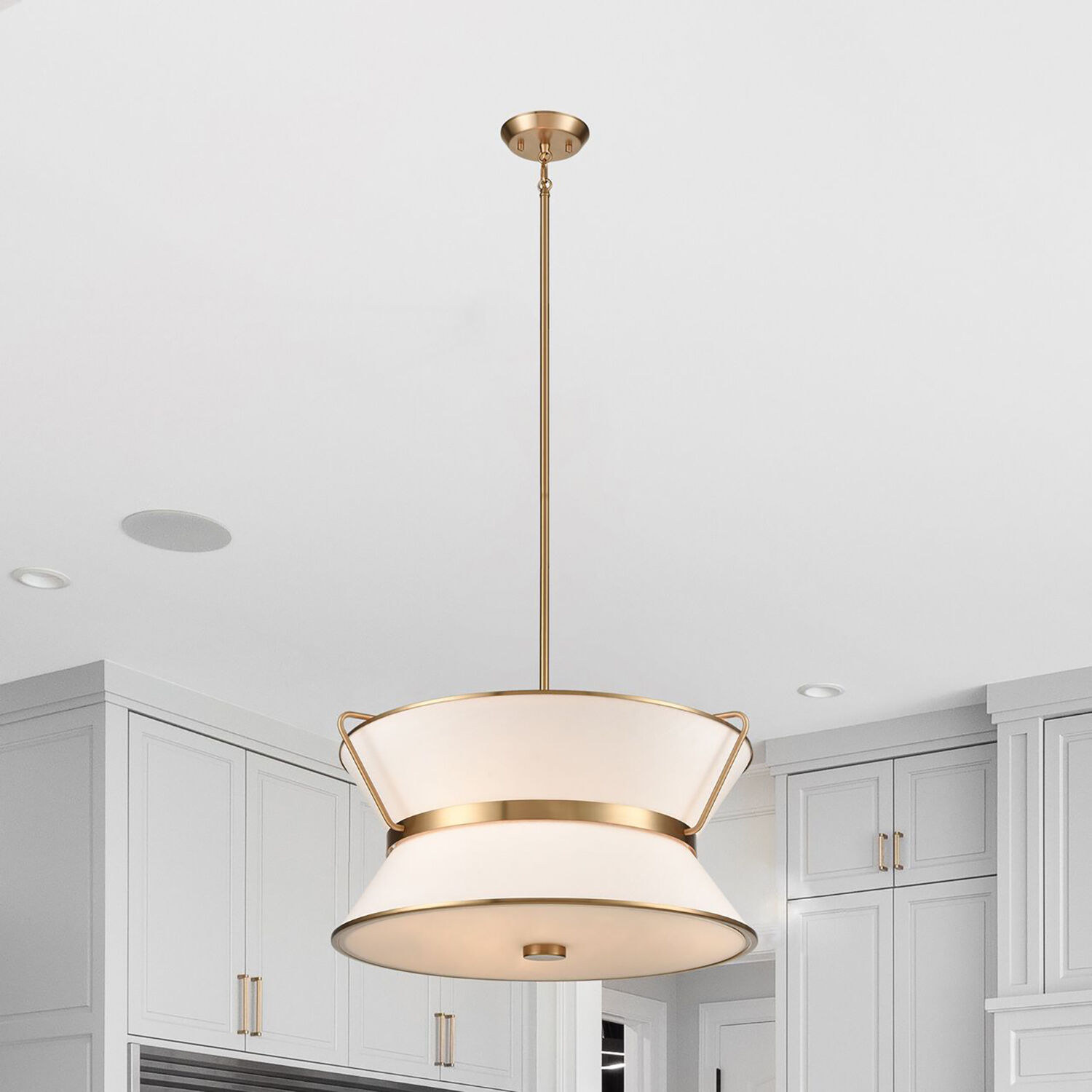 Layla LED 22 inch Brushed Brass Chandelier Ceiling Light