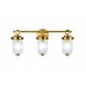 Myla 3 Light 24 inch Vintage Brass Bathroom Vanity Wall Light