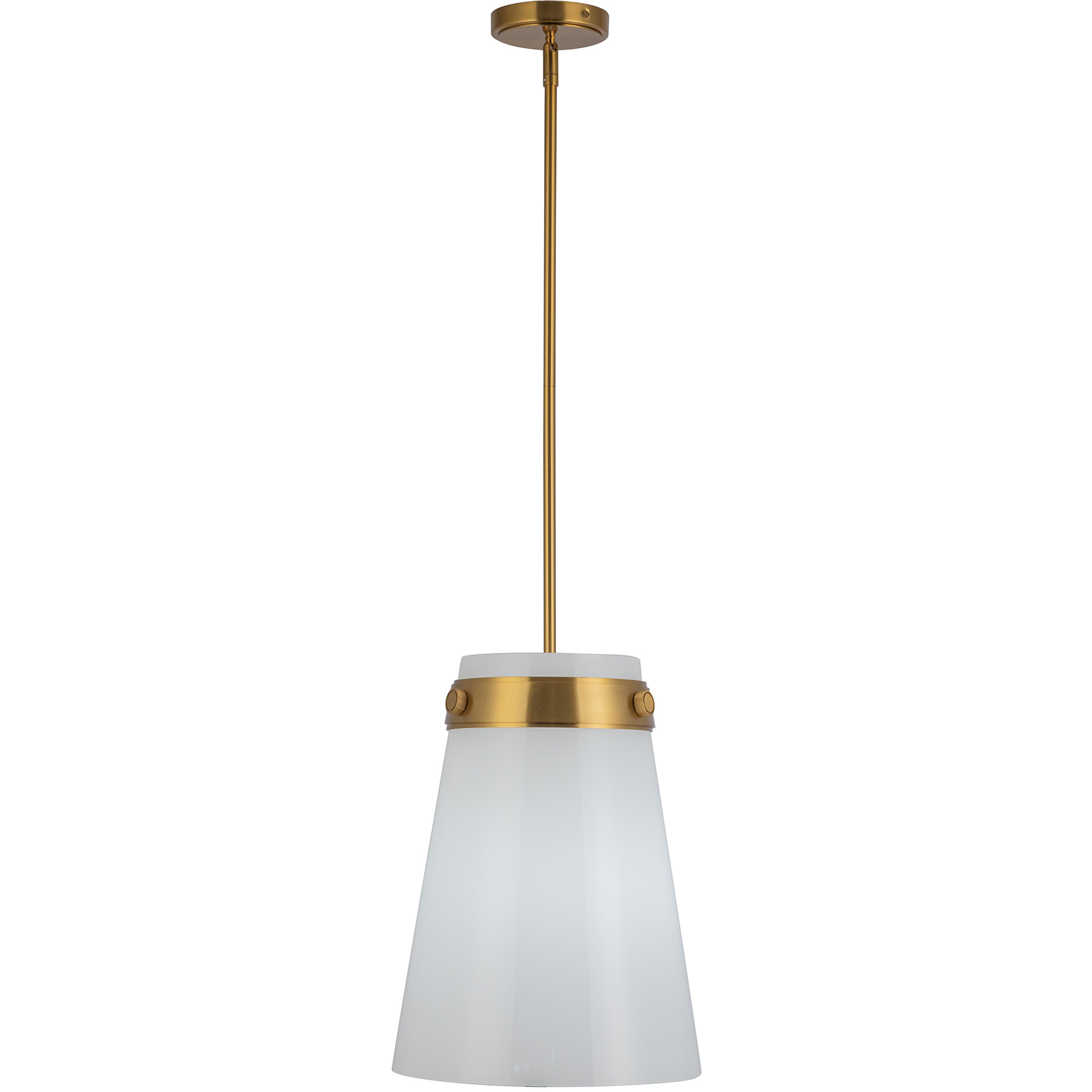 Dahlia 1 Light 12 inch Brushed Brass Pendant Ceiling Light