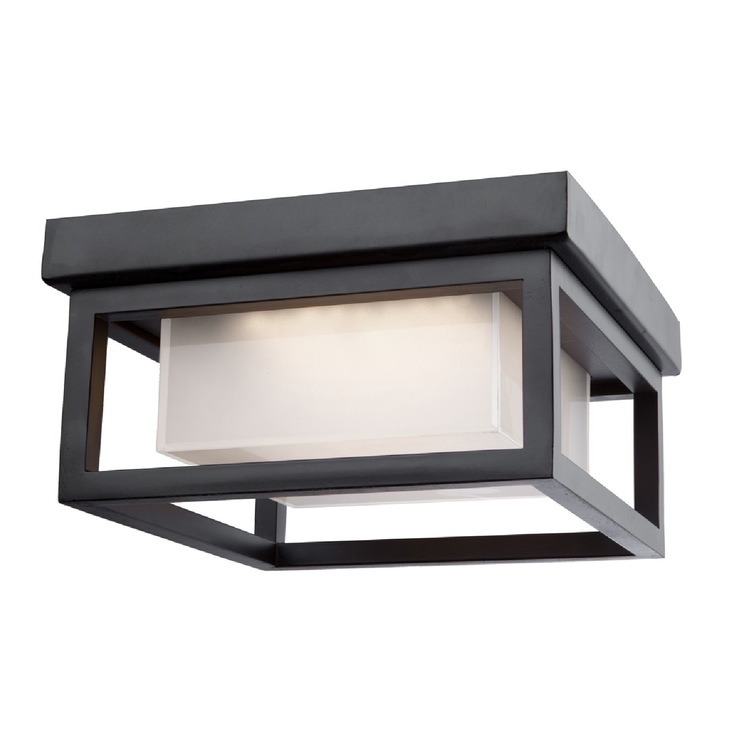 Overbrook LED 8.75 inch Black Outdoor Flush Mount