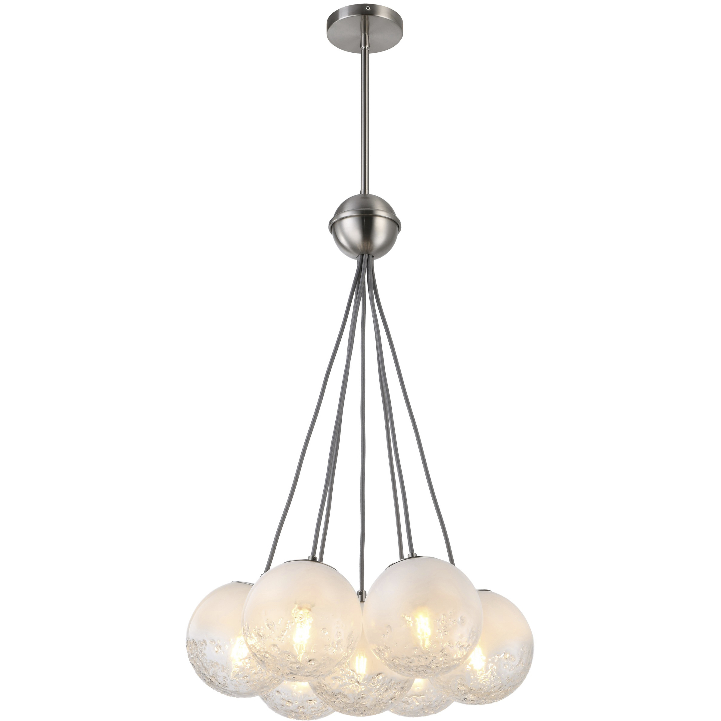 Moonlight 7 Light 18.9 inch Satin Nickel Pendant Ceiling Light