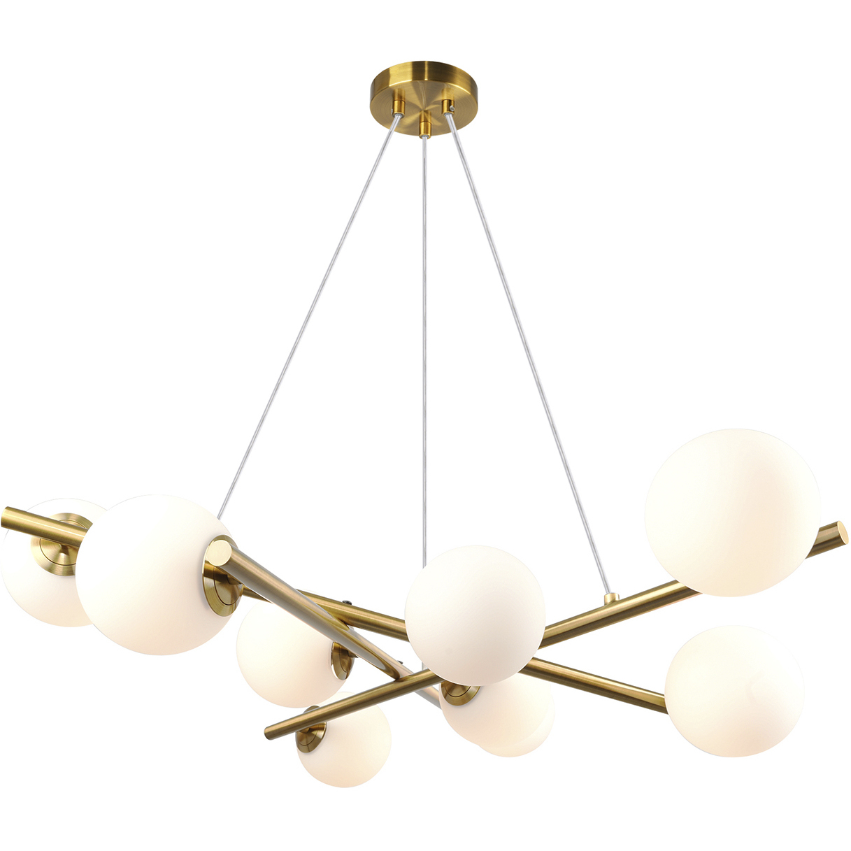 Modena LED 31 inch Plated Brushed Brass Chandelier Ceiling Light