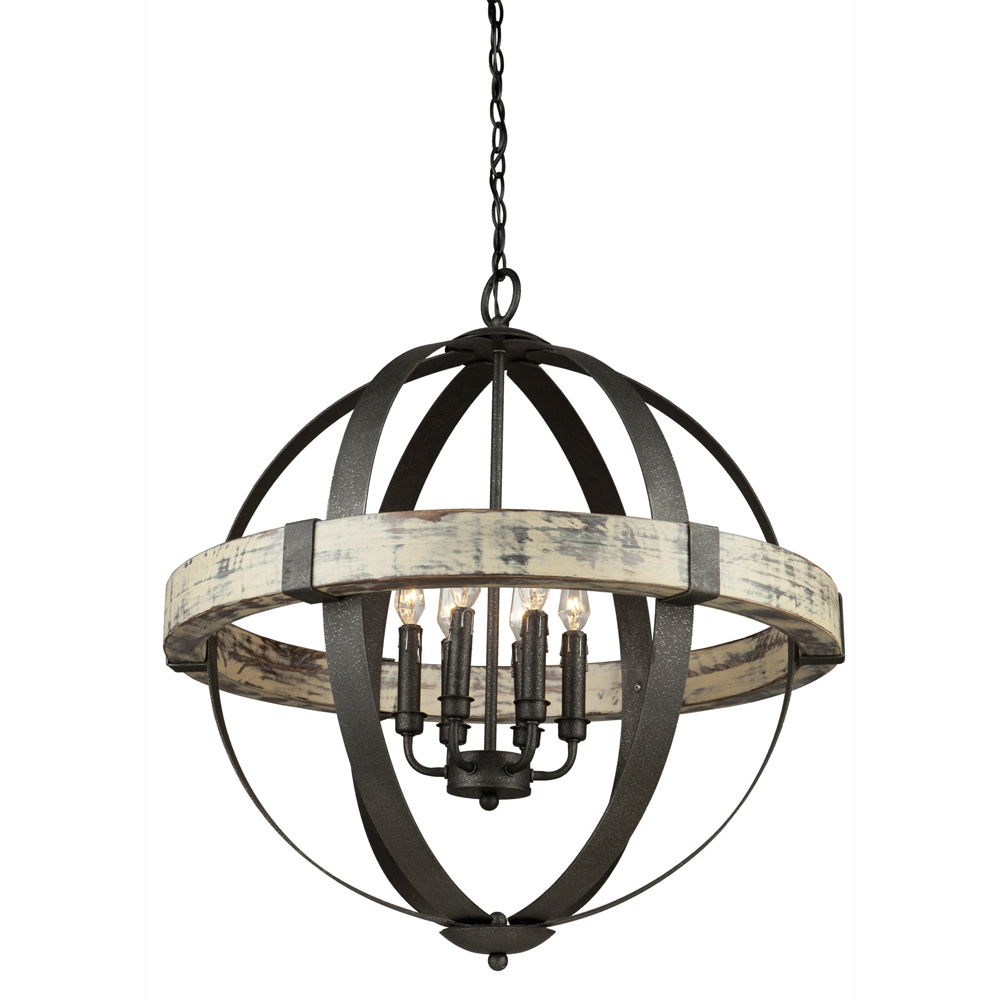 Artcraft AC10016 Castello 6 Light 26.5 inch Distressed Wood