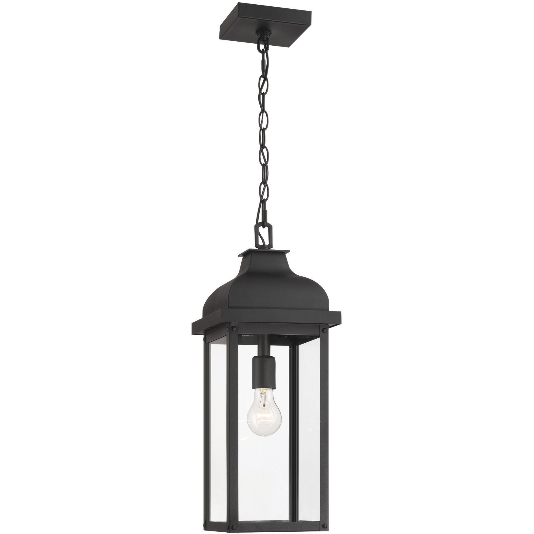 Madrid 1 Light 8 inch Black Outdoor Pendant