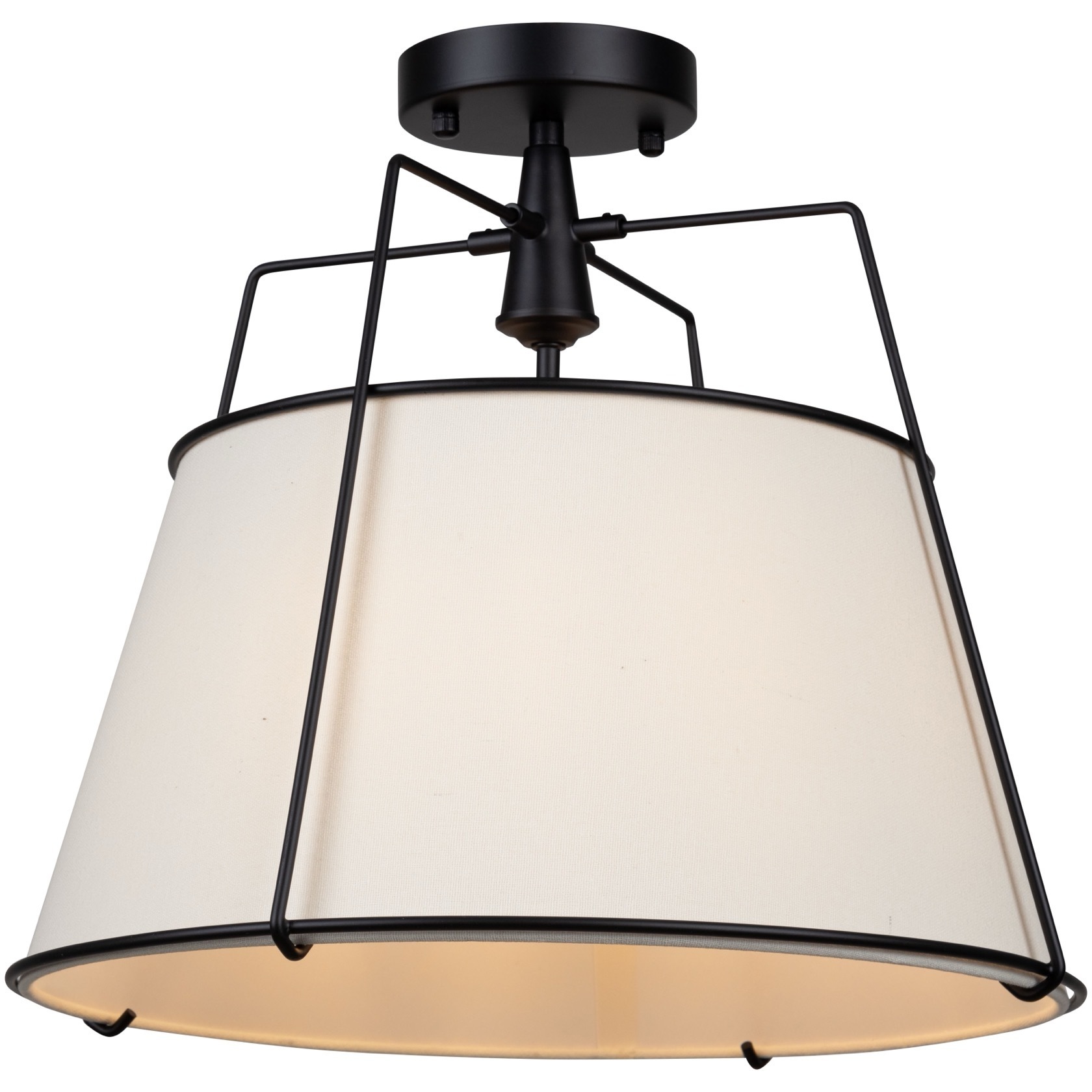 Pullman LED 17 inch Black Semi-Flush Mount Ceiling Light