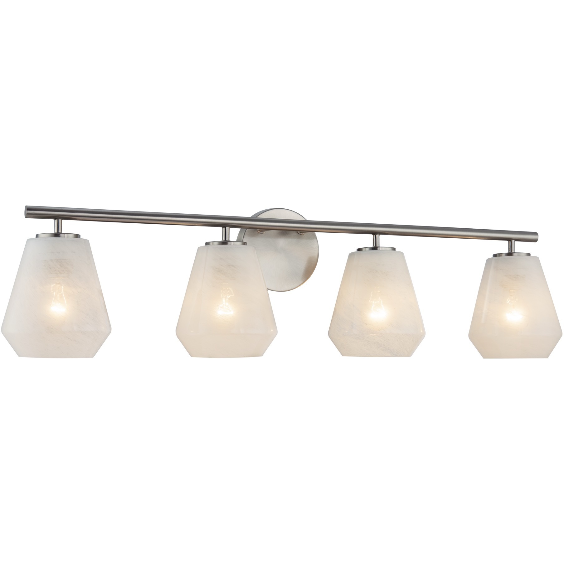 Brooke 4 Light 31.25 inch Brushed Nickel Bathroom Vanity Wall Light